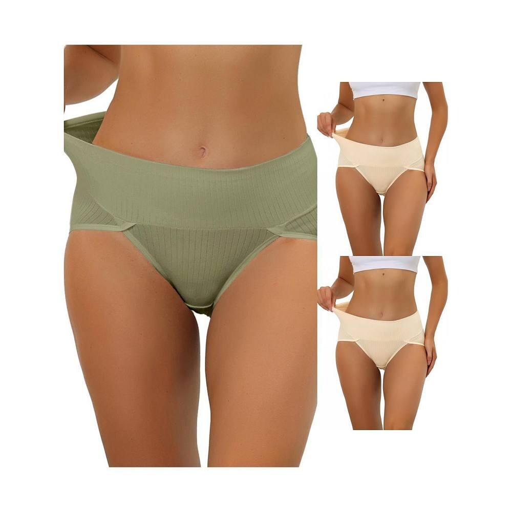 3 упаковки женского нижнего белья в рубчик с завышенной талией и контролем живота, доступны в размерах больших размеров ALLEGRA K, цвет Beige Pea Green
3 упаковки женского нижнего белья в рубчик с завышенной талией и контролем живота, доступны в размерах больших размеров ALLEGRA K, цвет Beige Pea Green