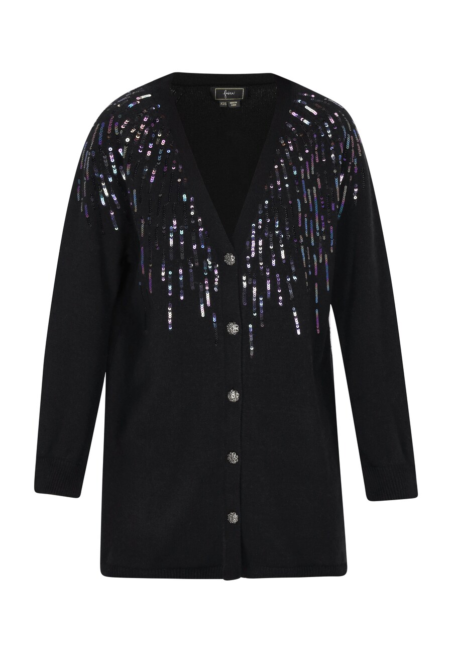 Вязаный кардиган faina Knit Cardigan, черный 
Вязаный кардиган faina Knit Cardigan, черный