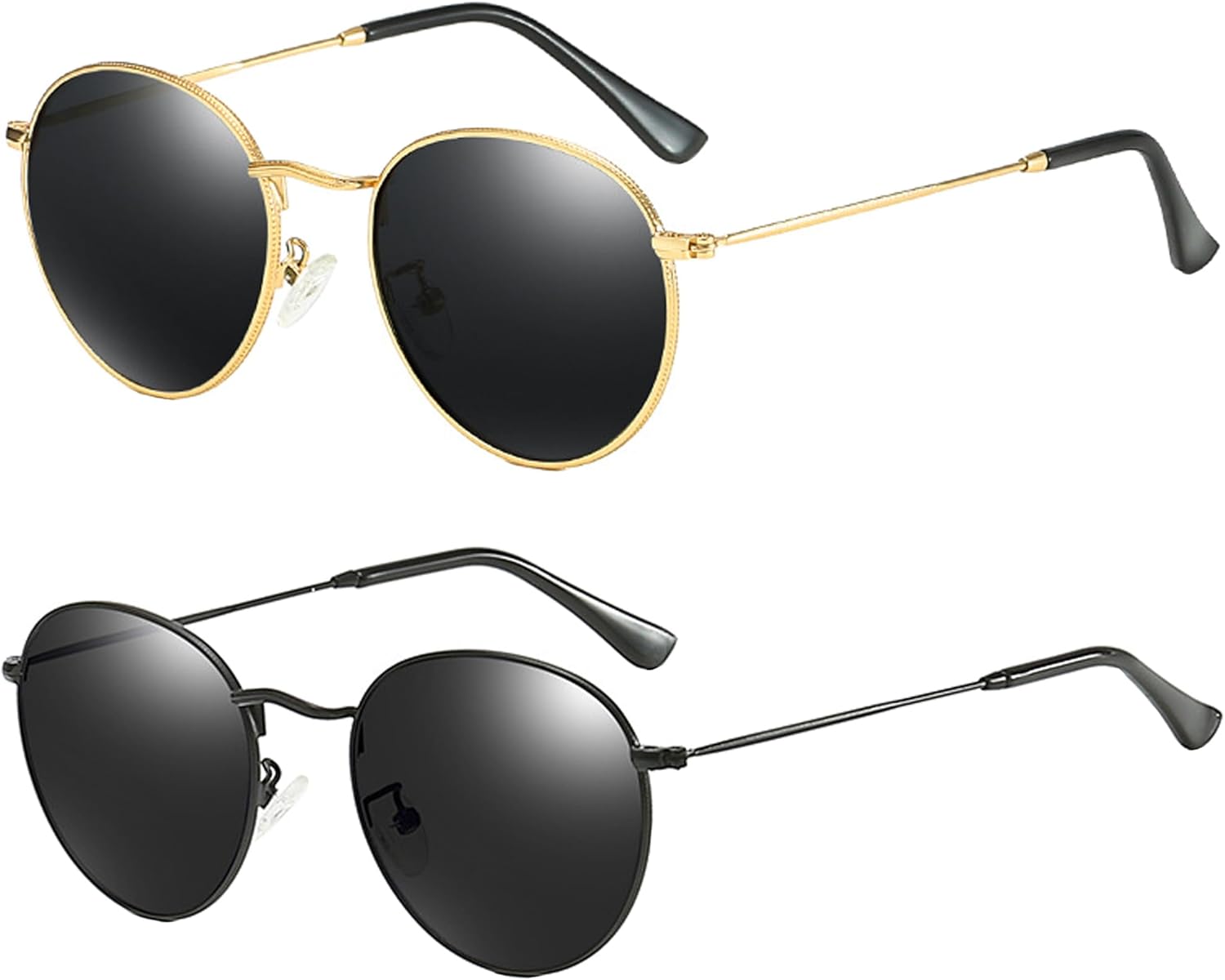 Небольшие круглые поляризованные солнцезащитные очки для женщин и мужчин, классический ретро-стиль, круглая металлическая оправа, защита от УФ-излучения Teumire, P1 Gold/Grey+black/Grey
Небольшие круглые поляризованные солнцезащитные очки для женщин и мужчин, классический ретро-стиль, круглая металлическая оправа, защита от УФ-излучения Teumire, P1 Gold/Grey+black/Grey