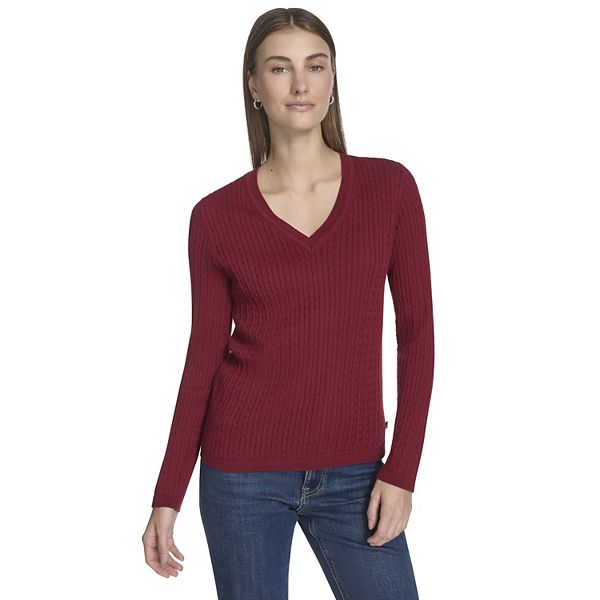 Женский свитер с v-образным вырезом и косой Nautica, Deep Rouge
Женский свитер с v-образным вырезом и косой Nautica, Deep Rouge