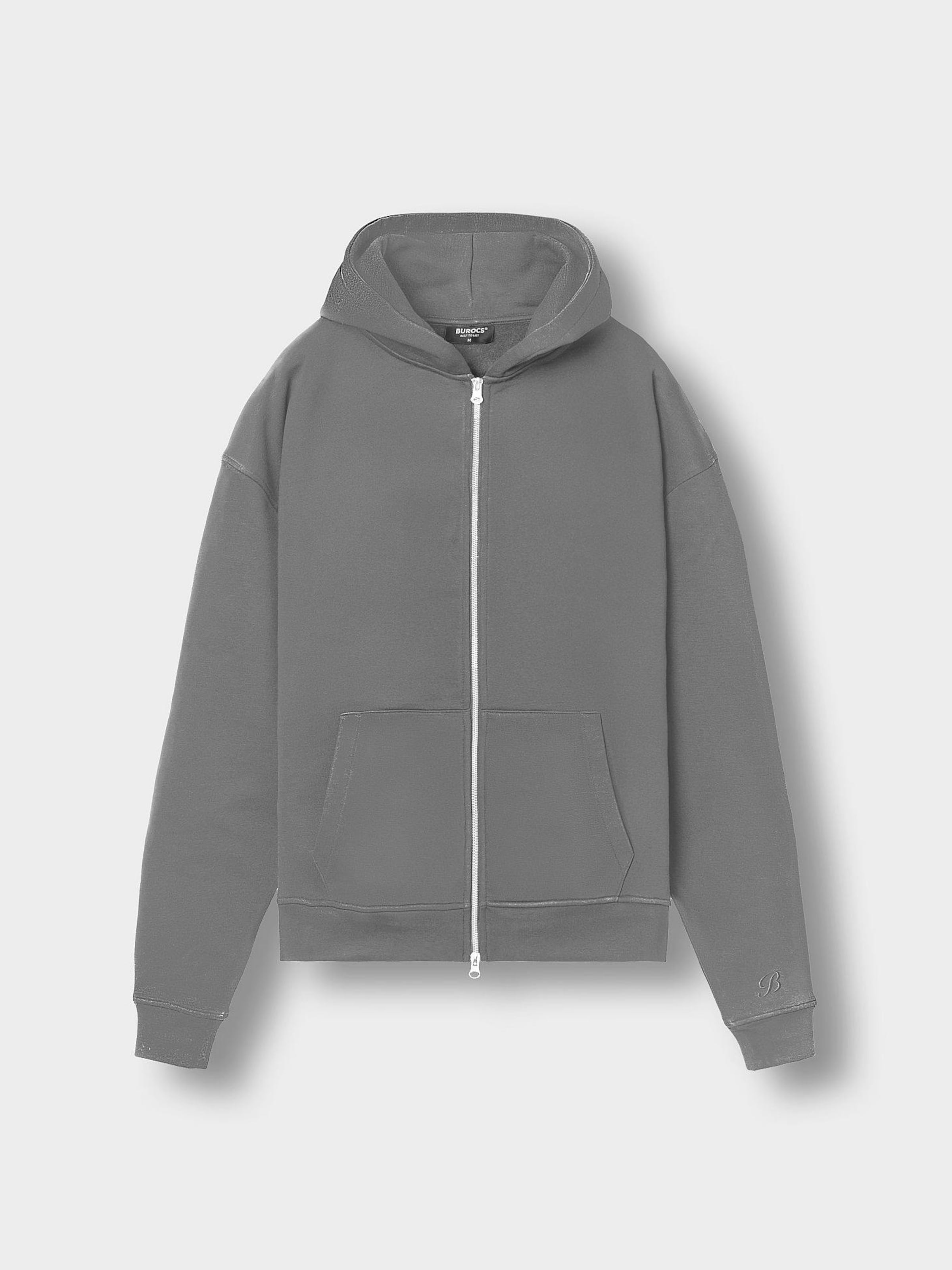 Burocs Серый худи-оверсайз на молнии
Burocs Серый худи-оверсайз на молнии