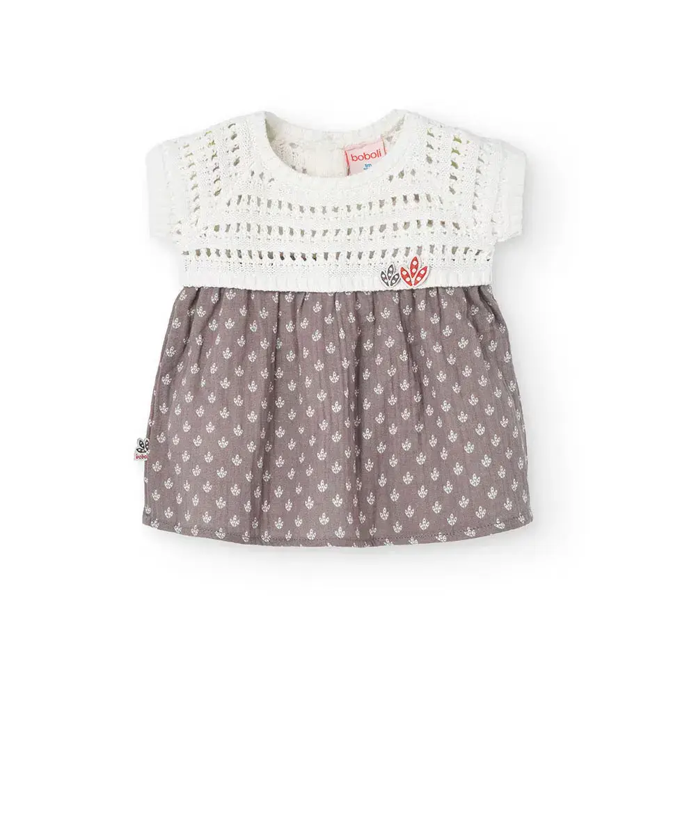 Платье для девочки в сочетании с юбкой с принтом Boboli, белый
Платье для девочки в сочетании с юбкой с принтом Boboli, белый