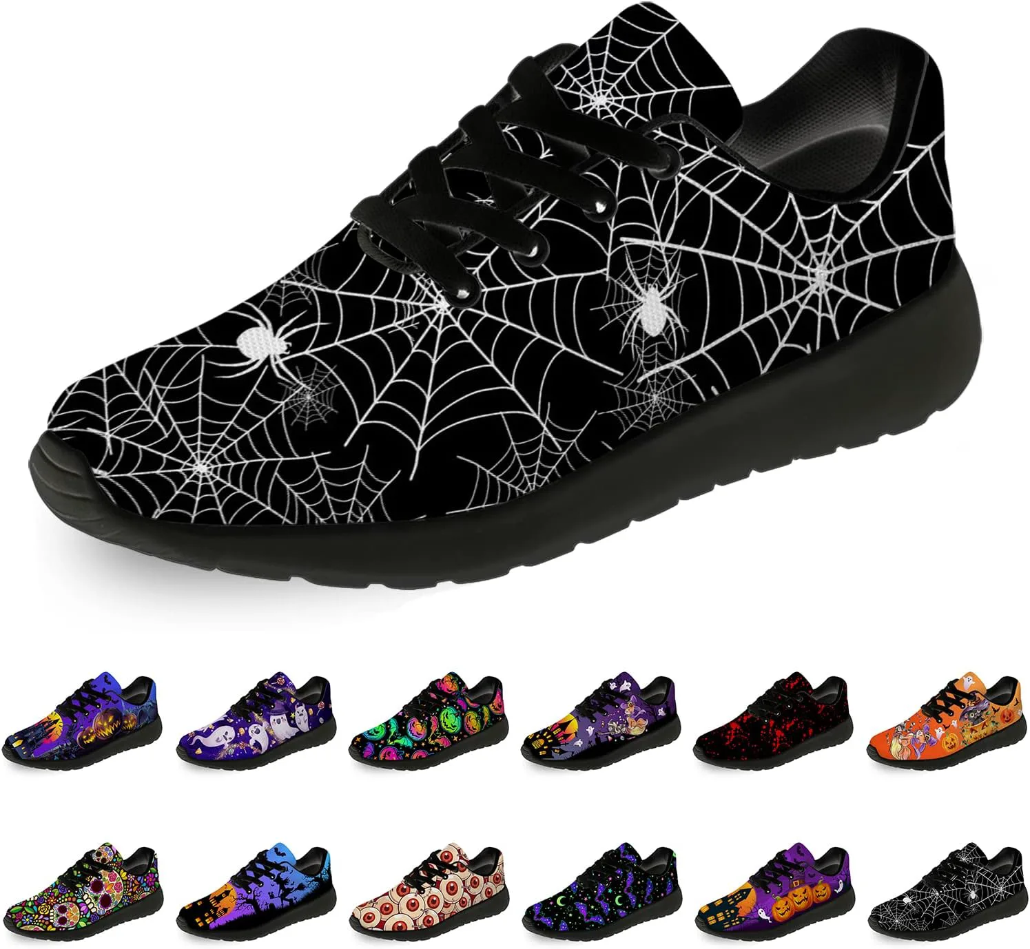 Хэллоуинские кроссовки для женщин и мужчин, беговые, для прогулок и тенниса, с изображением тыквы, призрака и летучей мыши, подарки для мальчиков и девочек Horethy, черный
Хэллоуинские кроссовки для женщин и мужчин, беговые, для прогулок и тенниса, с изображением тыквы, призрака и летучей мыши, подарки для мальчиков и девочек Horethy, черный