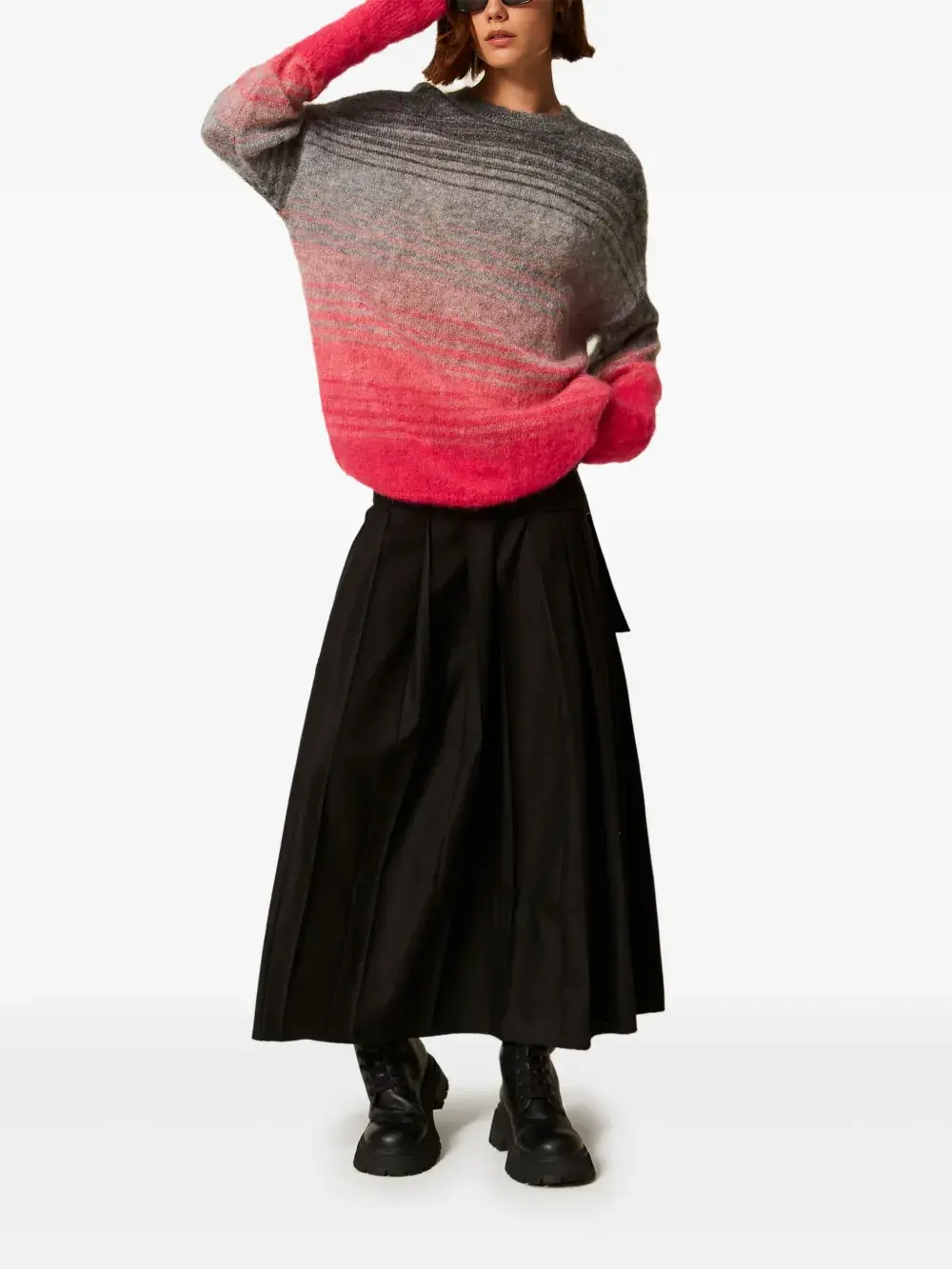 Юбка А-силуэта со складками TWINSET, черный
Юбка А-силуэта со складками TWINSET, черный