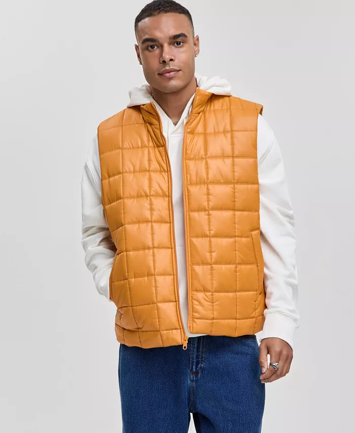 Мужской свободный стеганый жилет с квадратной отделкой Mode Of One, желтый
Мужской свободный стеганый жилет с квадратной отделкой Mode Of One, желтый