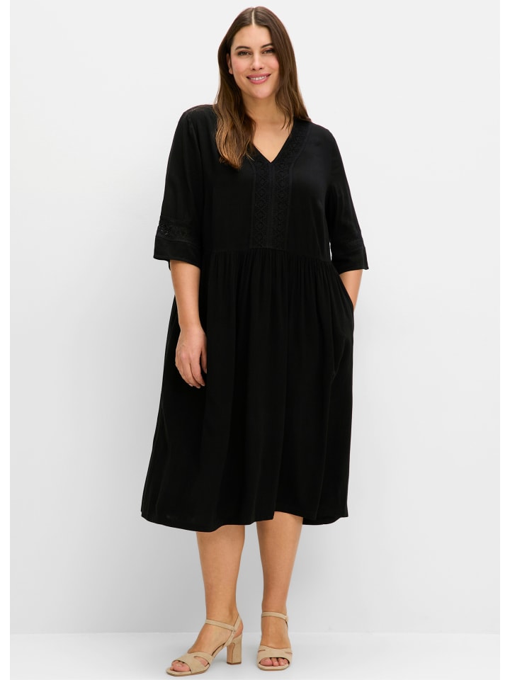 Платье до колена sheego, черный
Платье до колена sheego, черный