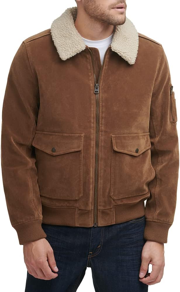 Мужская куртка-бомбер Levi's из искусственной замши, Cognac Faux Suede / Sherpa Collar
Мужская куртка-бомбер Levi's из искусственной замши, Cognac Faux Suede / Sherpa Collar