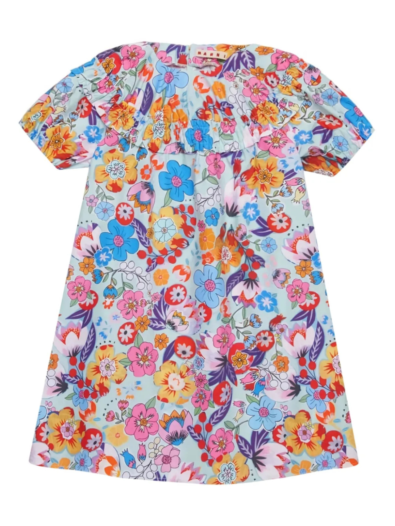 Платье с цветочным принтом и рукавами-фонариками Marni Kids, синий
Платье с цветочным принтом и рукавами-фонариками Marni Kids, синий