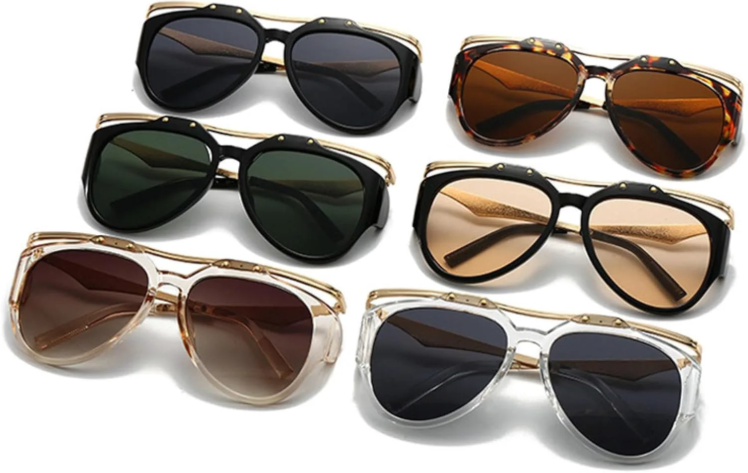 Модные женские солнцезащитные очки-пилот в стиле ретро с градиентом и защитой от УФ-излучения UV400, а также мужские трендовые очки HHZZYVY, Champagne Tea
Модные женские солнцезащитные очки-пилот в стиле ретро с градиентом и защитой от УФ-излучения UV400, а также мужские трендовые очки HHZZYVY, Champagne Tea