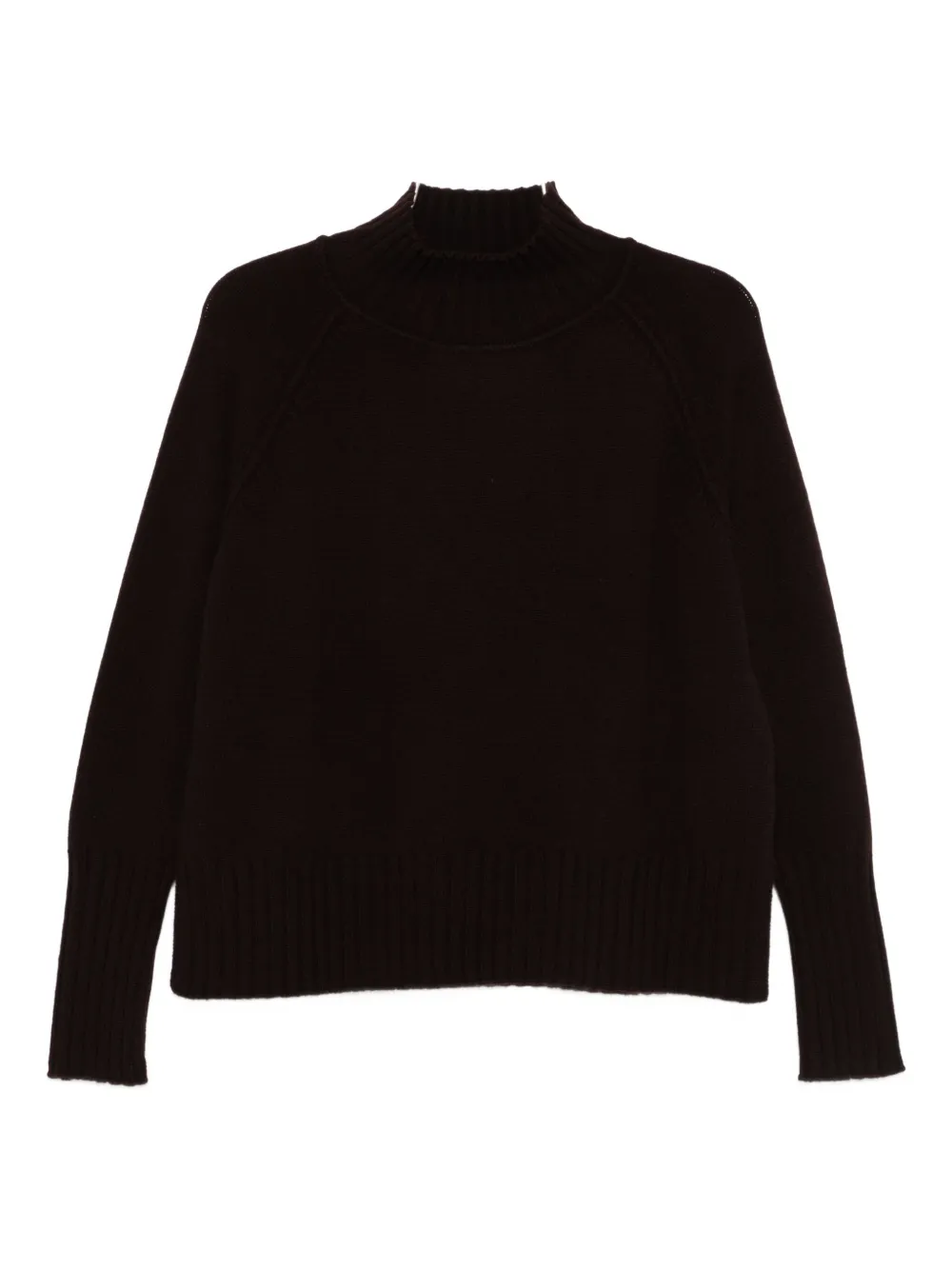 Ребристый свитер с воротником-стойкой BeYou, коричневый 
Ребристый свитер с воротником-стойкой BeYou, коричневый