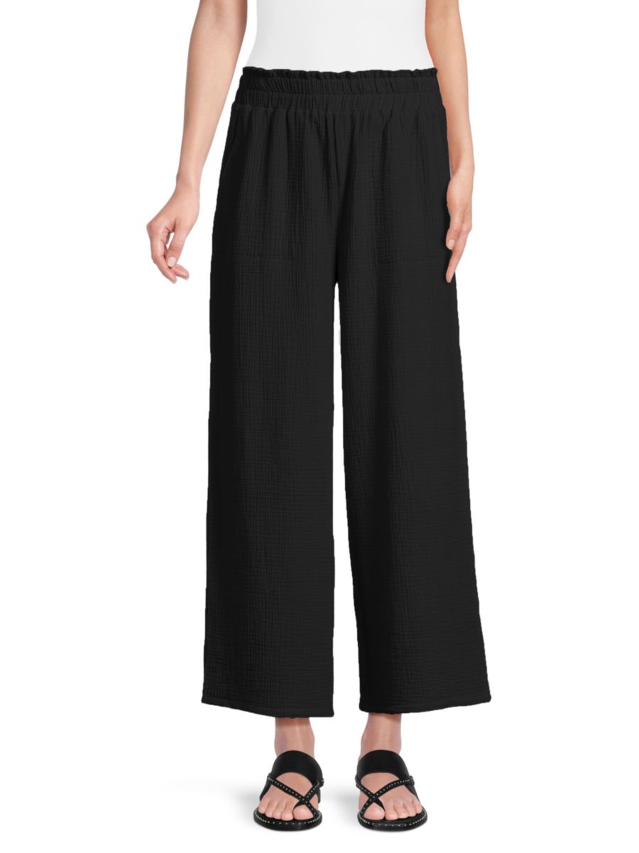 Летние брюки-клеш с эластичной резинкой на талии из двойной марли Saks Fifth Avenue, цвет Rich Black
Летние брюки-клеш с эластичной резинкой на талии из двойной марли Saks Fifth Avenue, цвет Rich Black