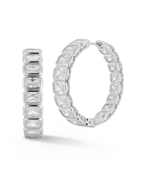 Эффектные серьги-кольца из стерлингового серебра с покрытием из 14-каратного золота Rachel Zoe, silver
Эффектные серьги-кольца из стерлингового серебра с покрытием из 14-каратного золота Rachel Zoe, silver