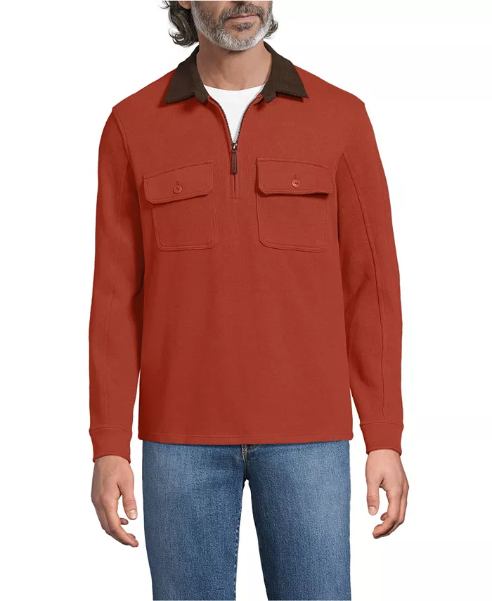 Мужская вельветовая кофта с длинным рукавом и воротником-стойкой Bedford, с застежкой-молнией на четверть оборота Lands' End, коричневый
Мужская вельветовая кофта с длинным рукавом и воротником-стойкой Bedford, с застежкой-молнией на четверть оборота Lands' End, коричневый