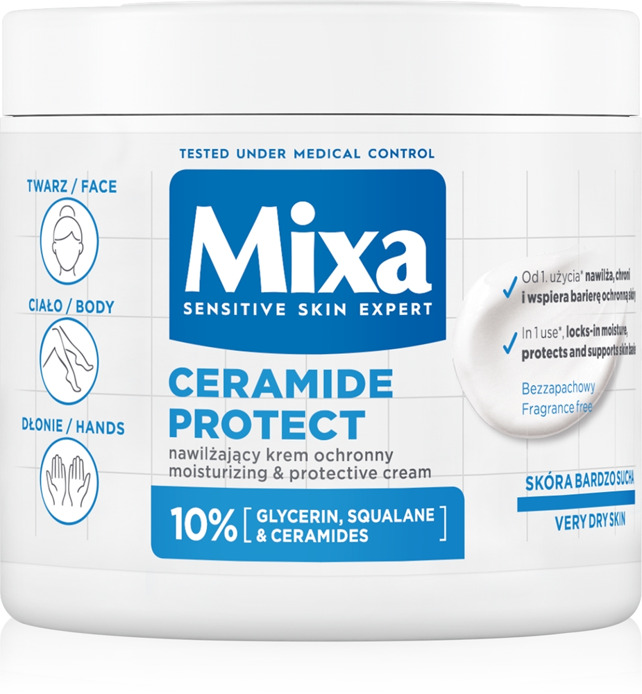 Регенерирующий крем для тела с керамидами для чувствительной кожи Mixa, 400 мл
Регенерирующий крем для тела с керамидами для чувствительной кожи Mixa, 400 мл