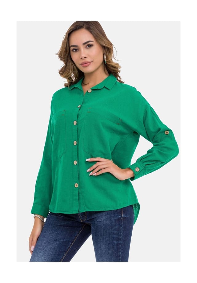 Рубашка блузка Cipo & Baxx, зеленый
Рубашка блузка Cipo & Baxx, зеленый