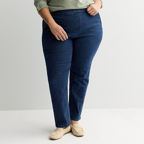Прямые джинсовые брюки на резинке plus size Croft & Barrow, Dark Wash
Прямые джинсовые брюки на резинке plus size Croft & Barrow, Dark Wash