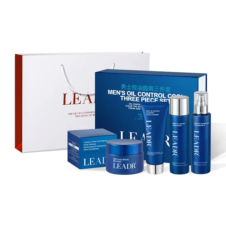 Мужской набор для ухода за кожей против жирного блеска и освежения освежающий и контролирующий жирность комплект из трех предметов LEADR
Мужской набор для ухода за кожей против жирного блеска и освежения освежающий и контролирующий жирность комплект из трех предметов LEADR