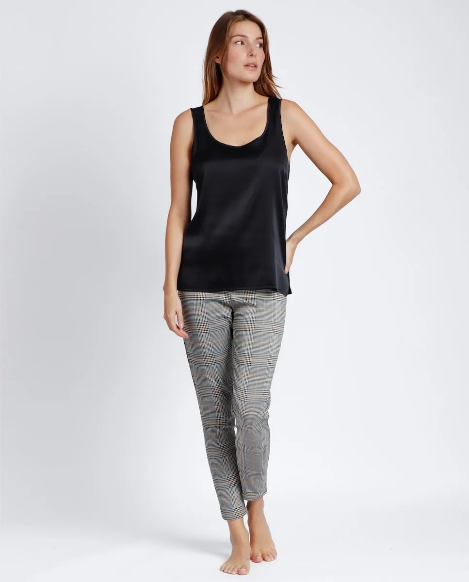 Женская атласная майка Admas, черный 
Женская атласная майка Admas, черный