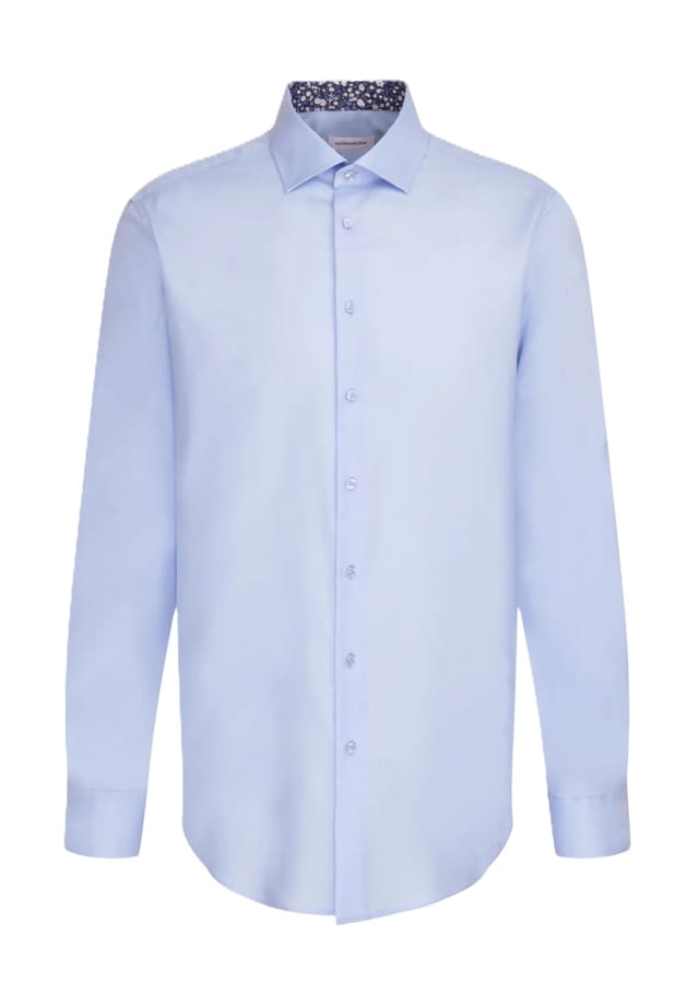 Элегантная классическая деловая рубашка с воротником-стойкой. Seidensticker, голубой
Элегантная классическая деловая рубашка с воротником-стойкой. Seidensticker, голубой