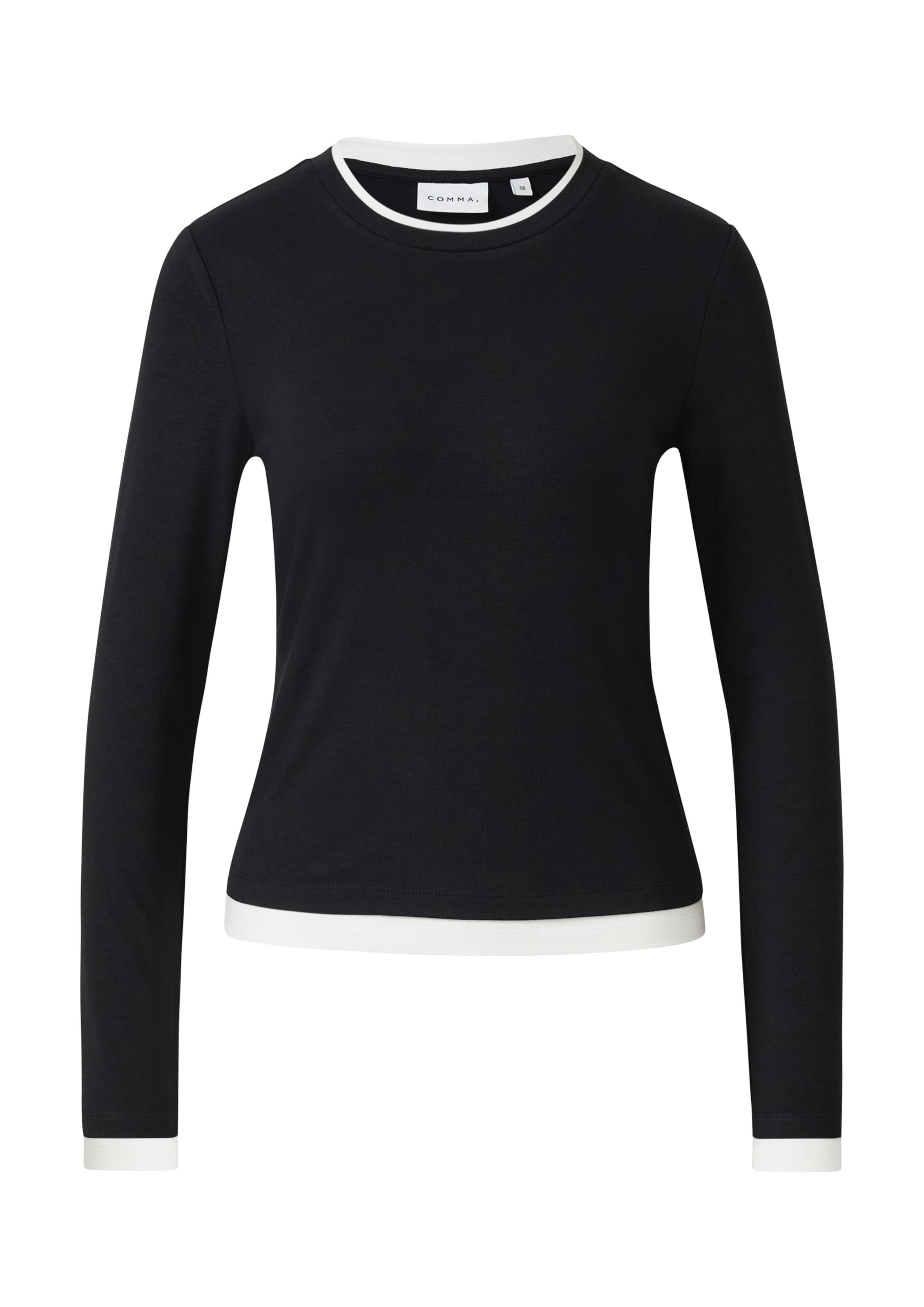COMMA Лонгслив в черном цвете
COMMA Лонгслив в черном цвете