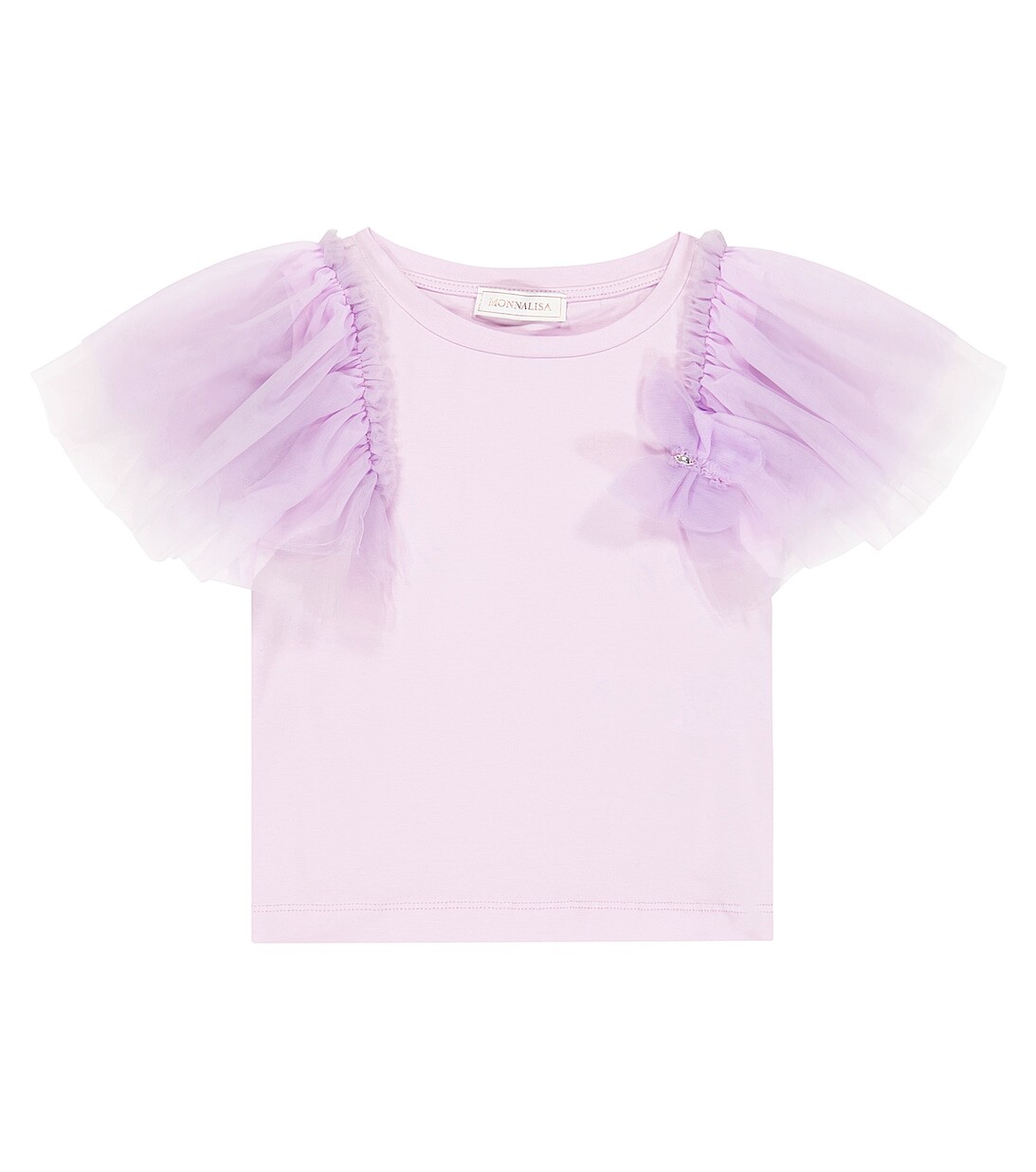Хлопковая футболка из тюля Monnalisa, фиолетовый
Хлопковая футболка из тюля Monnalisa, фиолетовый