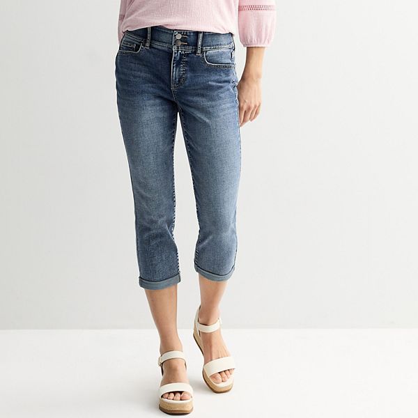 Женские джинсовые капри с эффектом контроля живота Apt. 9
Женские джинсовые капри с эффектом контроля живота Apt. 9