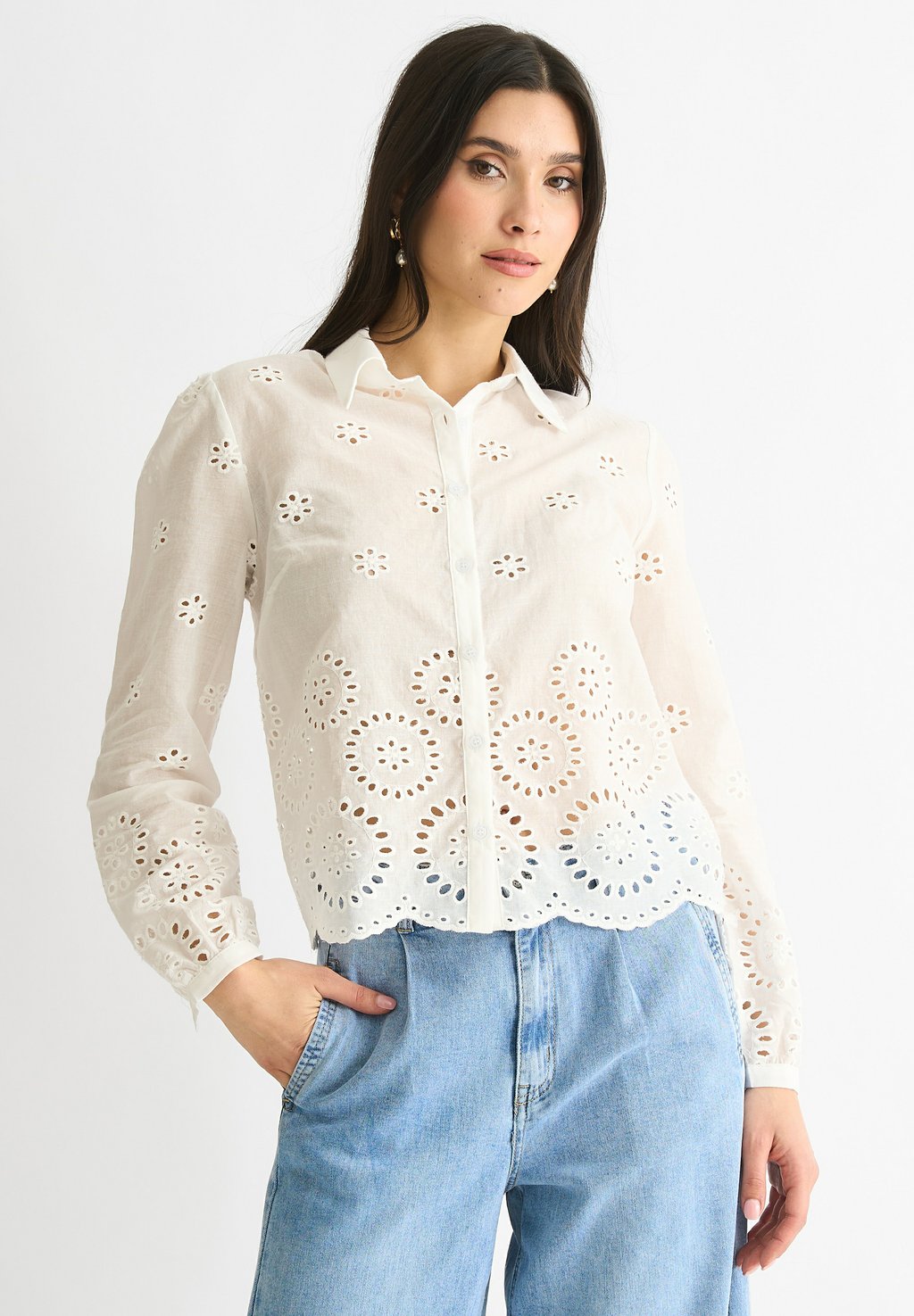 Блузка на пуговицах GINI LONDON, белый
Блузка на пуговицах GINI LONDON, белый