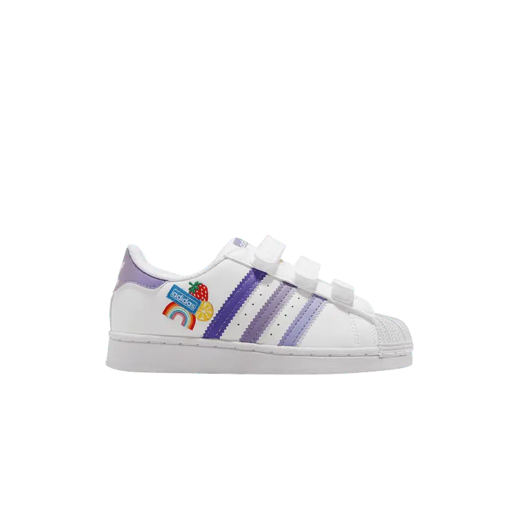 Кроссовки adidas Superstar CF C 'Fruits & Rainbow Patches', белый
Кроссовки adidas Superstar CF C 'Fruits & Rainbow Patches', белый