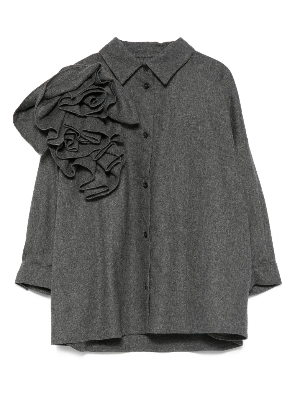 Платье-рубашка с оборками на плечах Douuod Kids, серый
Платье-рубашка с оборками на плечах Douuod Kids, серый