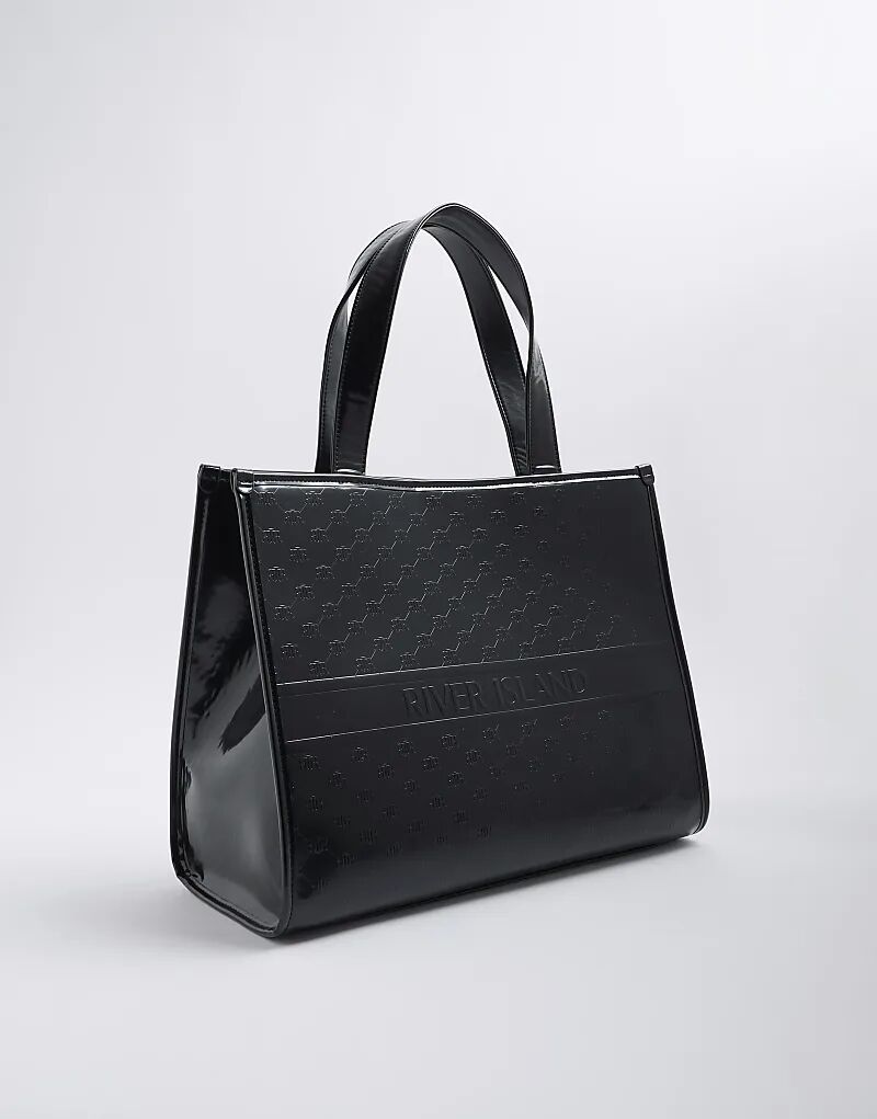 Сумка-шоппер River Island Ri с тиснением черного цвета
Сумка-шоппер River Island Ri с тиснением черного цвета