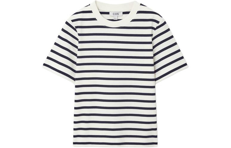 Футболка женская темно-синяя/белая/полосатая Cos 
Футболка женская темно-синяя/белая/полосатая Cos