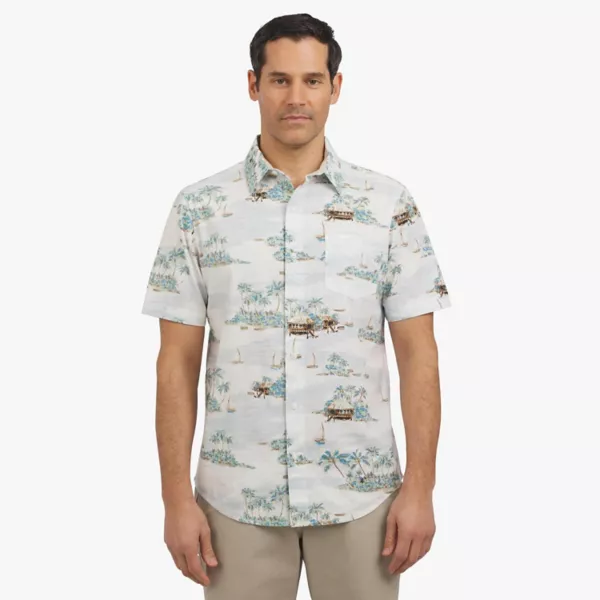 Мужская рубашка с короткими рукавами и принтом на пуговицах Chaps, цвет sea salt
Мужская рубашка с короткими рукавами и принтом на пуговицах Chaps, цвет sea salt