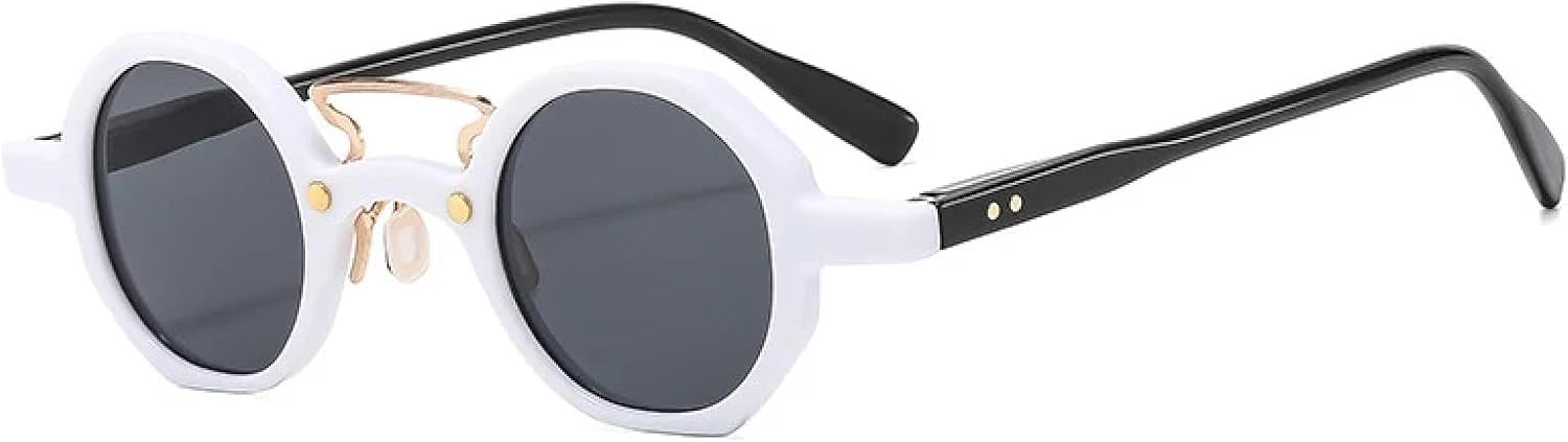 Популярные модные женские солнцезащитные очки в стиле ретро с маленькими многоугольными линзами и заклепками, обеспечивающие защиту от ультрафиолета UV400 HHZZYVY, White Black Gray
Популярные модные женские солнцезащитные очки в стиле ретро с маленькими многоугольными линзами и заклепками, обеспечивающие защиту от ультрафиолета UV400 HHZZYVY, White Black Gray