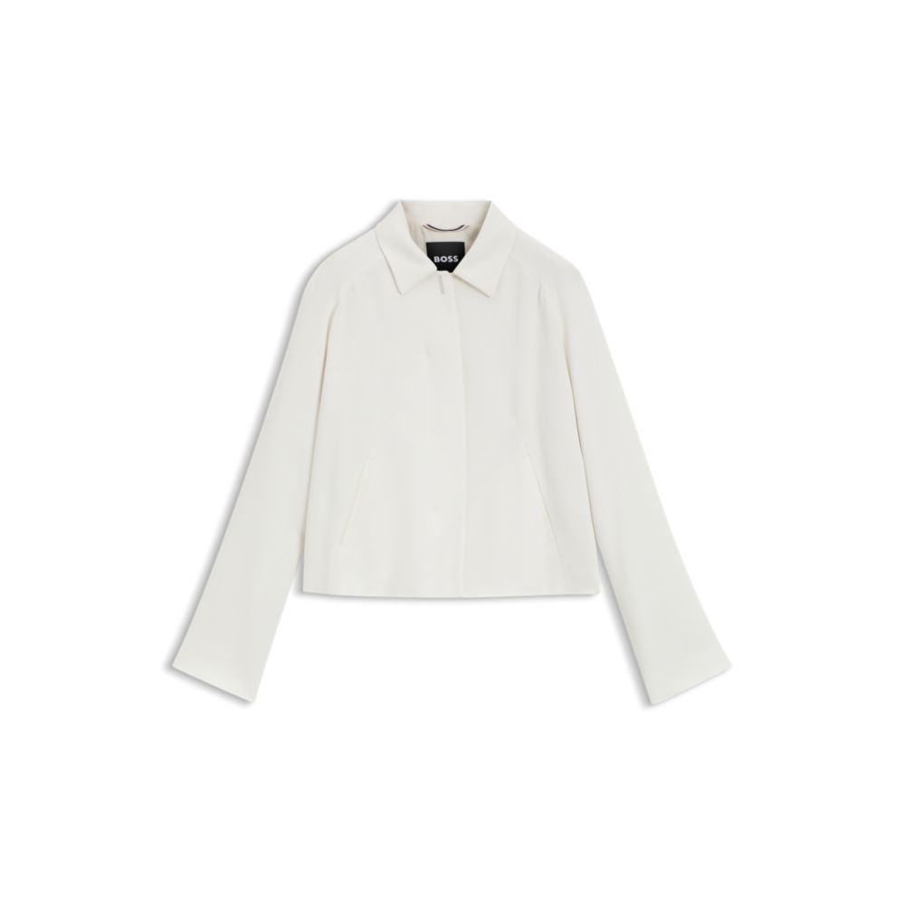 Креповый блейзер с потайной застежкой BOSS, белый
Креповый блейзер с потайной застежкой BOSS, белый