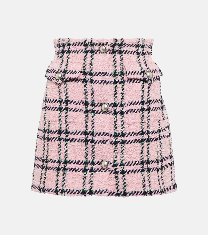 Секвенцированная клетчатая юбка-мини из букле Alessandra Rich, Pink
Секвенцированная клетчатая юбка-мини из букле Alessandra Rich, Pink