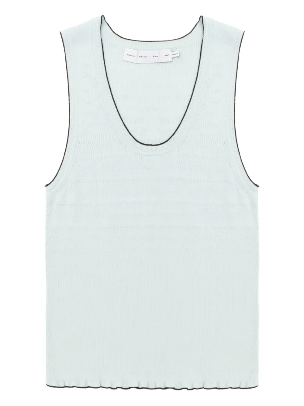 Топ в рубчик с фестонами Proenza Schouler White Label, синий
Топ в рубчик с фестонами Proenza Schouler White Label, синий