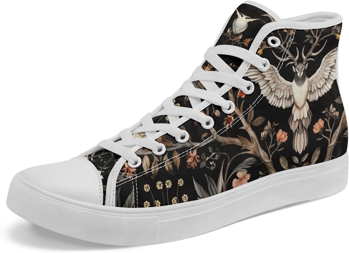 Женские и мужские винтажные высокие кеды с цветочным принтом на тканевой основе, темный стиль, коттеджкор, шнуровка, повседневная обувь, модные кроссовки для уличного стиля Coolcustomize, черный
Женские и мужские винтажные высокие кеды с цветочным принтом на тканевой основе, темный стиль, коттеджкор, шнуровка, повседневная обувь, модные кроссовки для уличного стиля Coolcustomize, черный