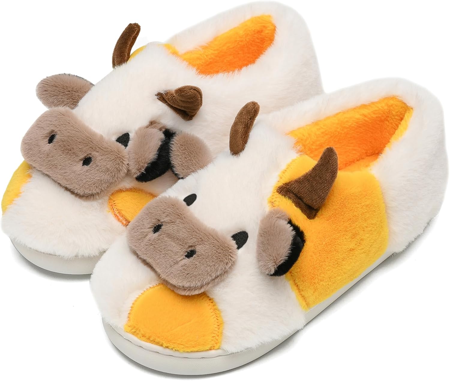Тапочки NZFUN в виде коровы для женщин и мужчин, пушистые милые уютные мультяшные тапочки с изображением коровы, женские тапочки Молочные коровы, забавные кавайные подушки, облачные тапочки для осени и зимы, для дома и улицы, желтый
Тапочки NZFUN в виде коровы для женщин и мужчин, пушистые милые уютные мультяшные тапочки с изображением коровы, женские тапочки Молочные коровы, забавные кавайные подушки, облачные тапочки для осени и зимы, для дома и улицы, желтый