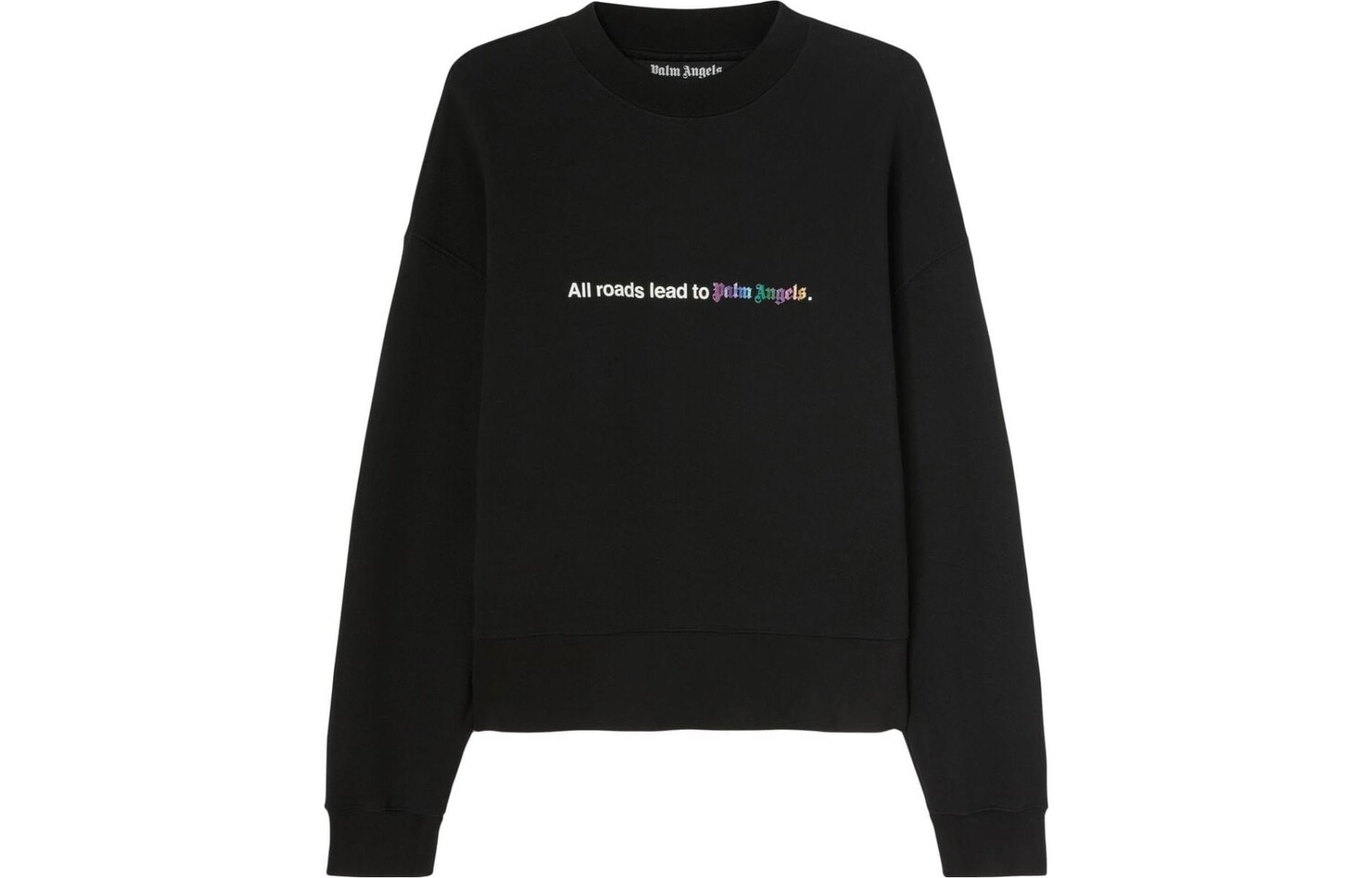 Хлопковая толстовка с надписью All Roads Palm Angels, черный
Хлопковая толстовка с надписью All Roads Palm Angels, черный