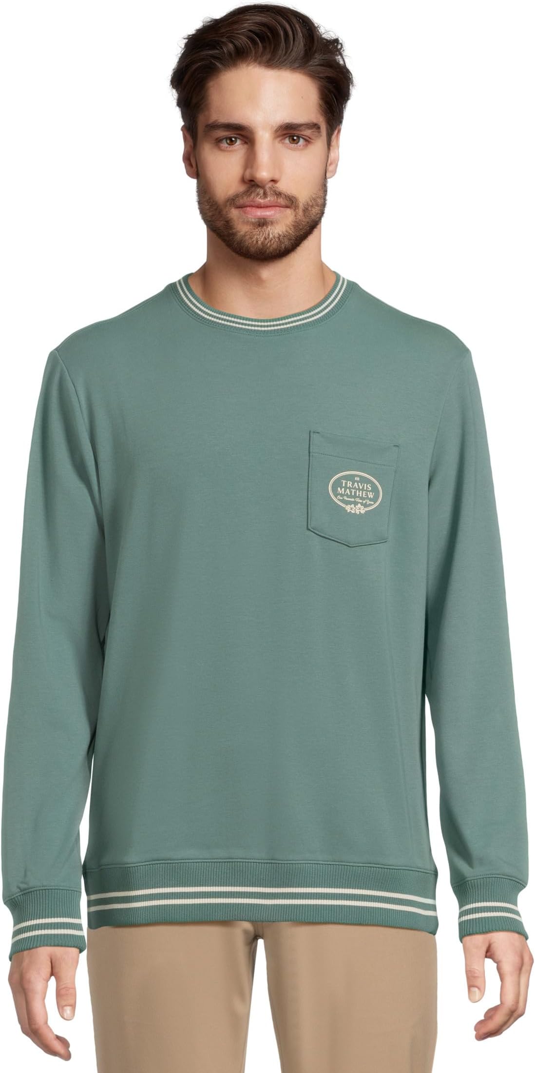 Толстовка TravisMathew Vip Ticket, цвет Silver Pine
Толстовка TravisMathew Vip Ticket, цвет Silver Pine