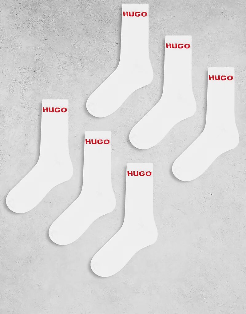HUGO Bodywear 6 пар носков с ребристым логотипом белого цвета BOSS Bodywear
HUGO Bodywear 6 пар носков с ребристым логотипом белого цвета BOSS Bodywear