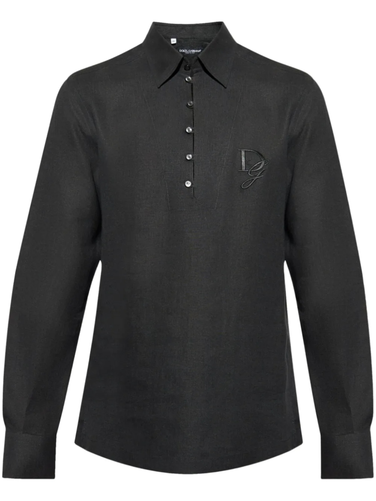 Льняная рубашка с вышитым логотипом Dolce & Gabbana, черный
Льняная рубашка с вышитым логотипом Dolce & Gabbana, черный