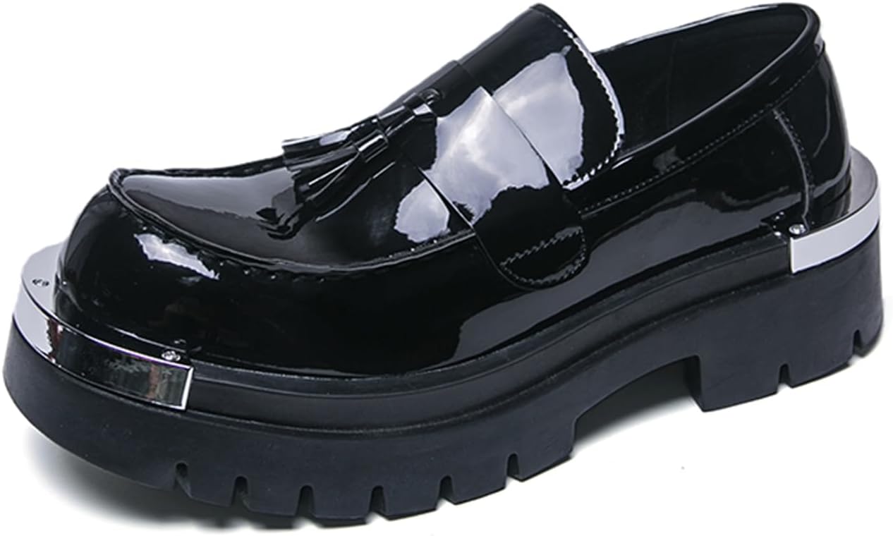 Мужские лакированные лоферы на массивной платформе с кисточками Psieicwm, черный
Мужские лакированные лоферы на массивной платформе с кисточками Psieicwm, черный