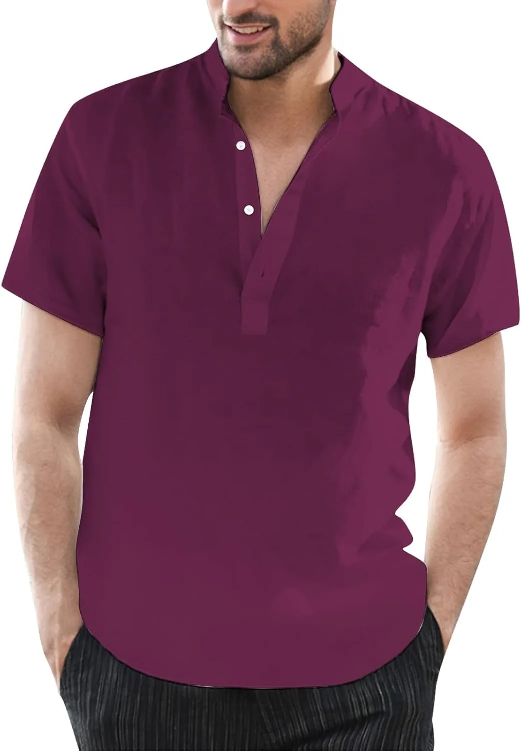 Мужская легкая хлопковая льняная футболка с коротким рукавом Henley ESKNAS
Мужская легкая хлопковая льняная футболка с коротким рукавом Henley ESKNAS