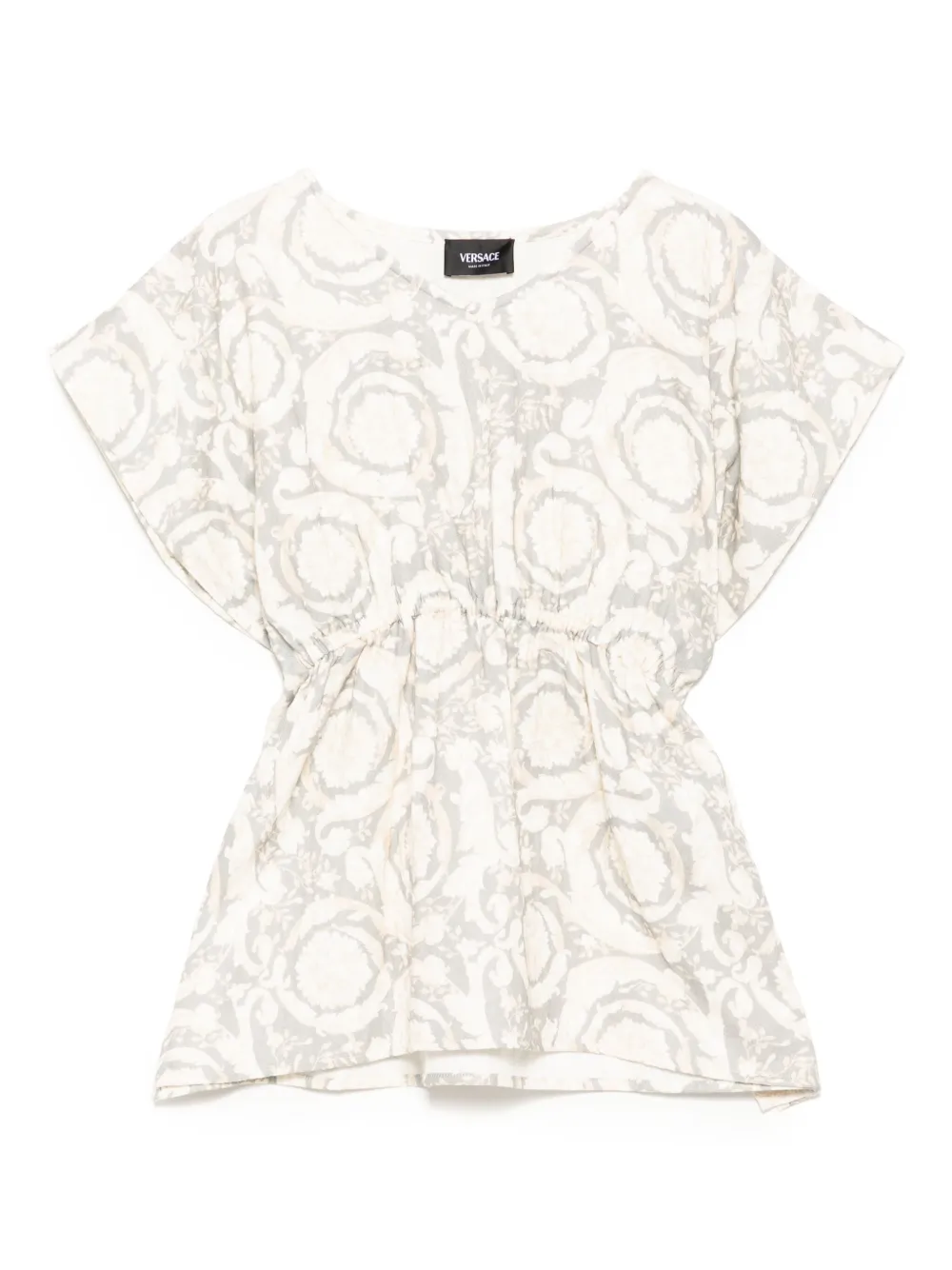 Кафтан с цветочным принтом Versace Kids, серый
Кафтан с цветочным принтом Versace Kids, серый