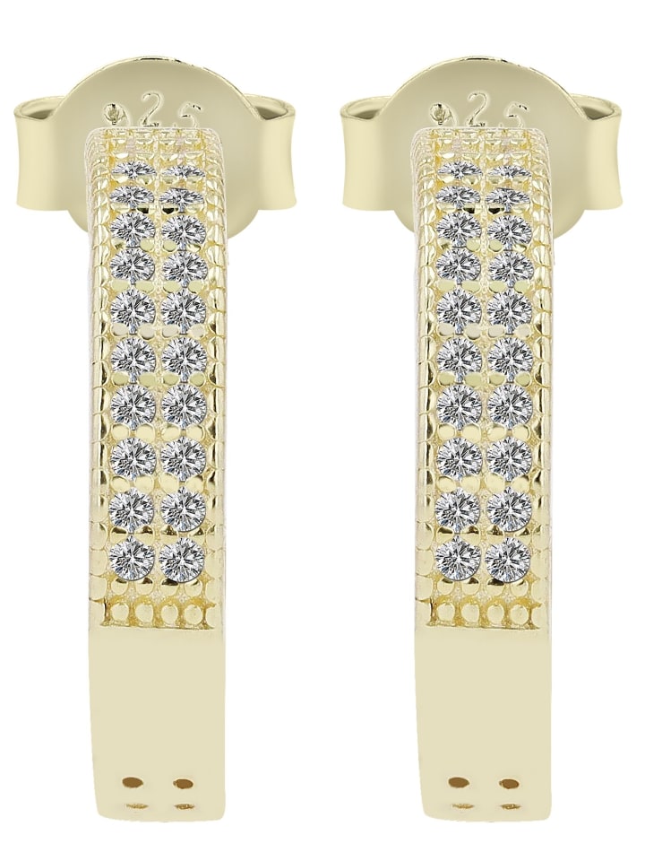 Adeliás Женские серьги - серьги-гвоздики из серебра 925 пробы с кубическим цирконием в золотой оправе
Adeliás Женские серьги - серьги-гвоздики из серебра 925 пробы с кубическим цирконием в золотой оправе