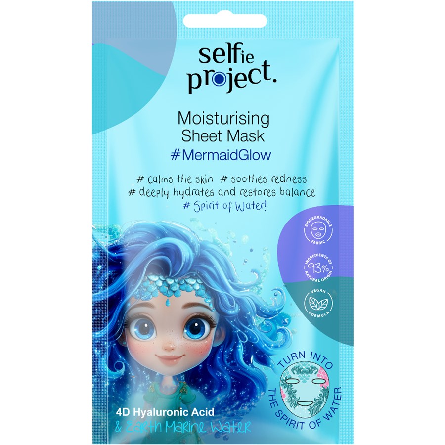 Маска для лица Selfie Project Fantasy Moisturizing Sheet Mask, #MermaidGlow 1 Stk.
Маска для лица Selfie Project Fantasy Moisturizing Sheet Mask, #MermaidGlow 1 Stk.