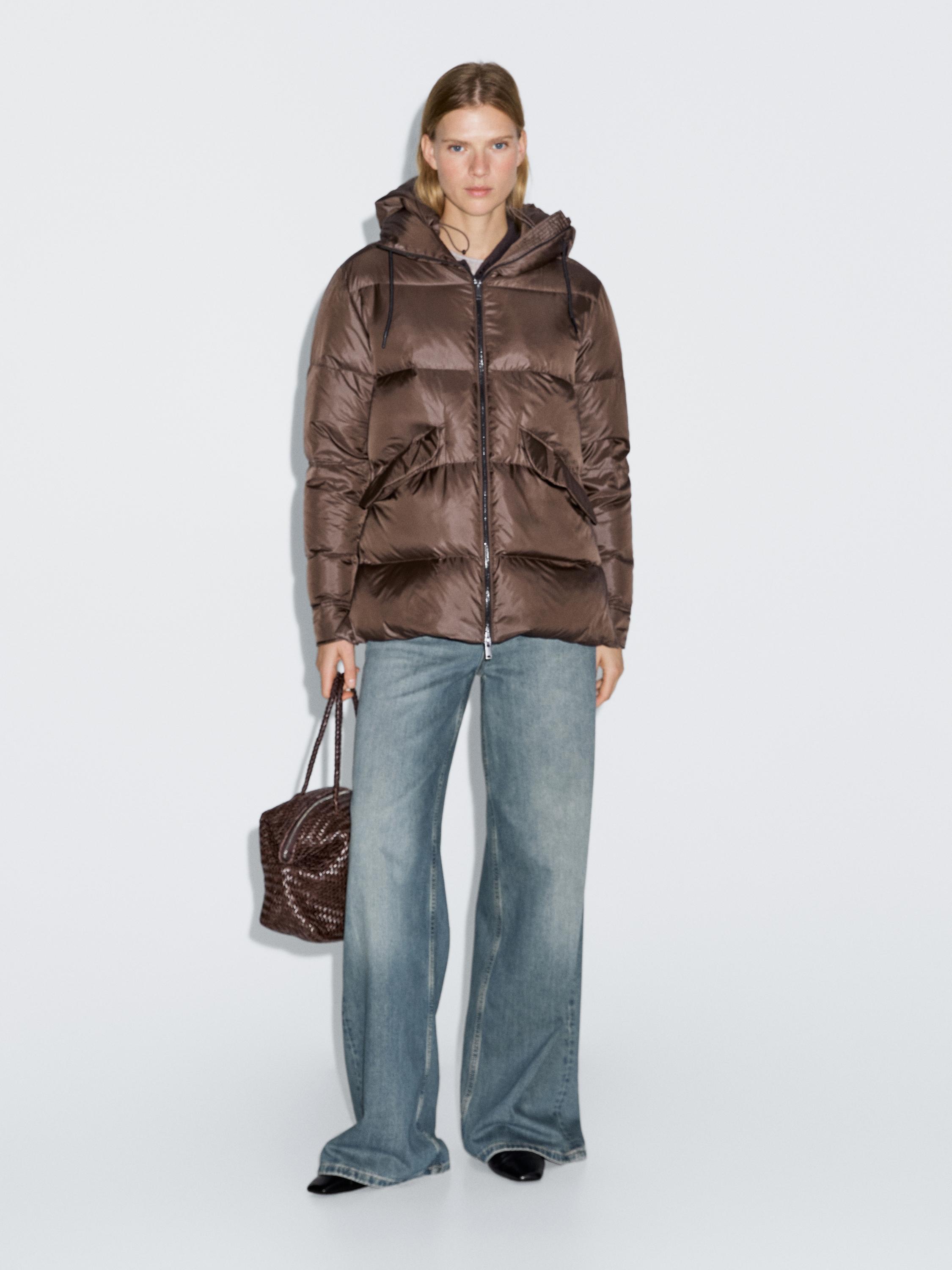 Водоотталкивающая куртка-пуховик Massimo Dutti, коричневый
Водоотталкивающая куртка-пуховик Massimo Dutti, коричневый