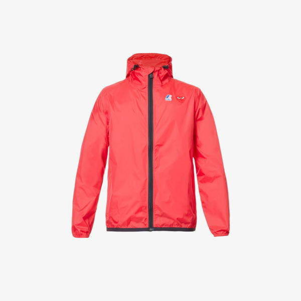 Куртка-оболочка с капюшоном Comme des Garçons PLAY x K-Way Comme des Garçons, красный 
Куртка-оболочка с капюшоном Comme des Garçons PLAY x K-Way Comme des Garçons, красный
