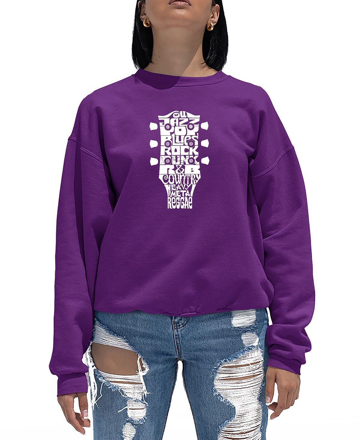 Женская футболка с круглым вырезом word art guitar head music genres sweatshirt top LA Pop Art, фиолетовый
Женская футболка с круглым вырезом word art guitar head music genres sweatshirt top LA Pop Art, фиолетовый